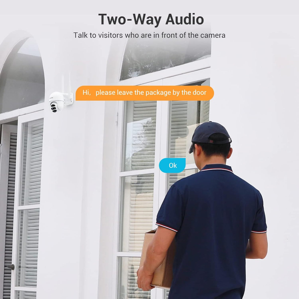 3MP Dual-Lens Outdoor Security Camera with Motion Tracking D97896