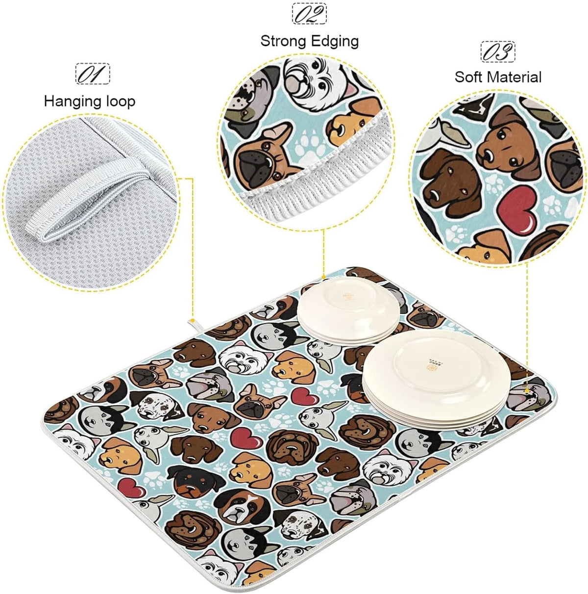 18" × 24" Microfiber Absorbent Drying Mat H460238