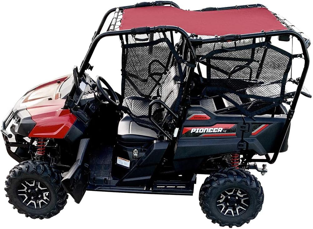 Black Mesh UTV Sun Shade Soft Top Roof Cover W738512