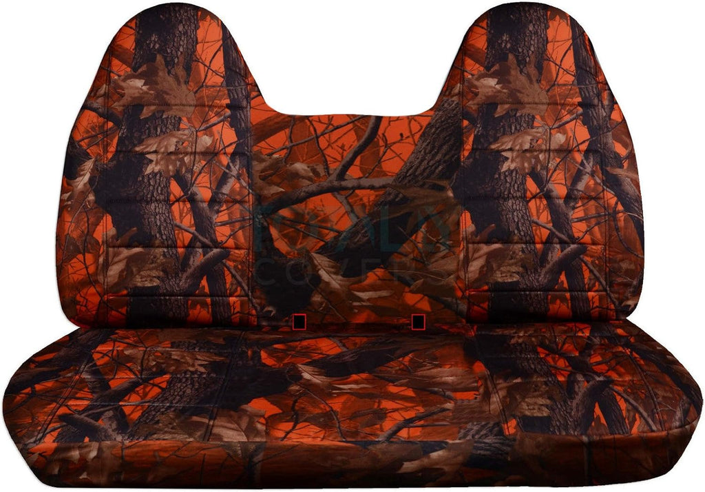 Gray Camouflage Front Solid Bench Truck Seat Covers Z5660