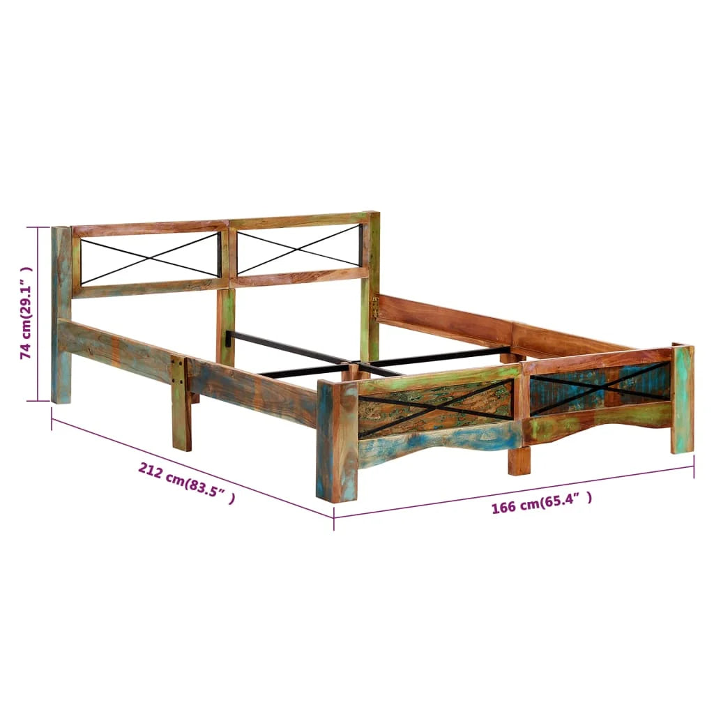 Solid Reclaimed Wood Bed Frame 63"x78.7" B3921