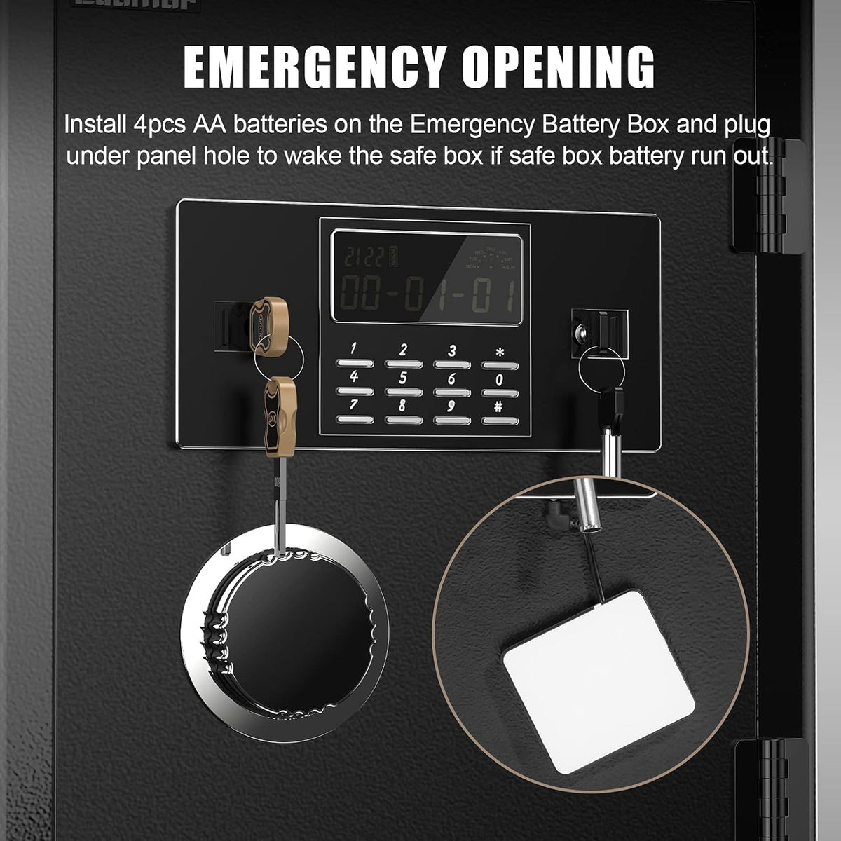 2.05 Cubic Feet Black Security Safe with LCD Digital Screen Q62345