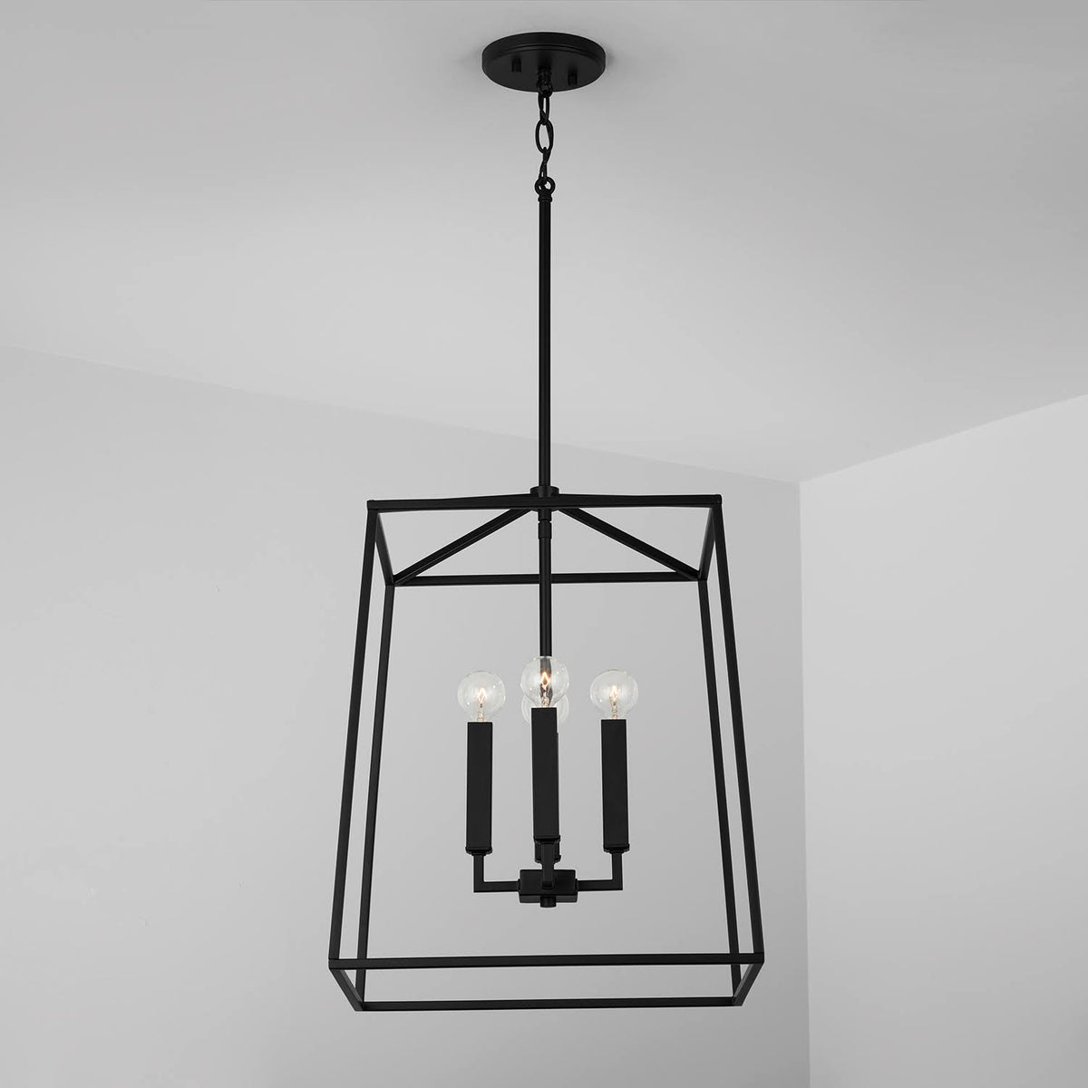 4 Light Foyer Matte Black X491