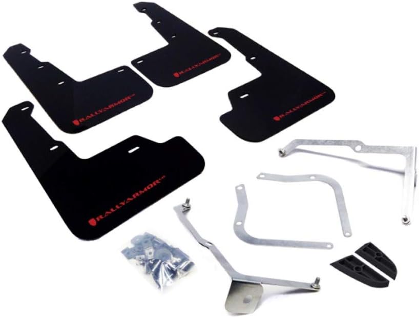 Black Mud Flap with Red Logo E4267