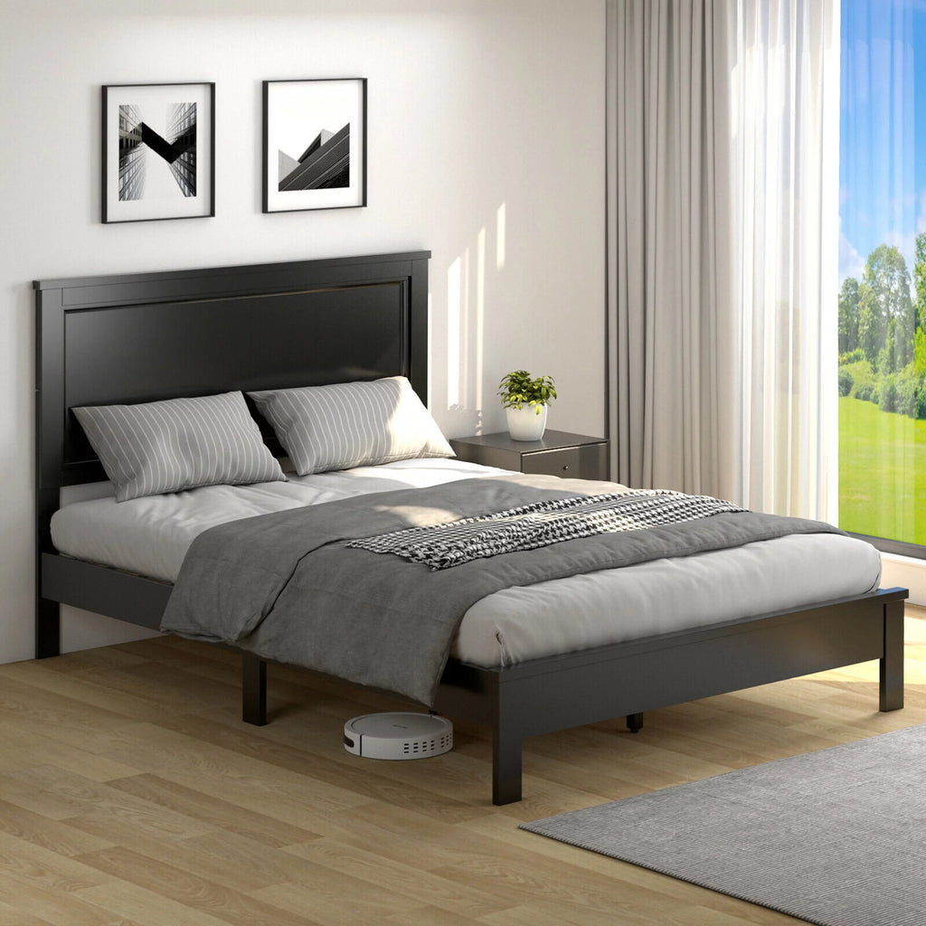 Twin Size Walnut Platform Bed Frame R205506