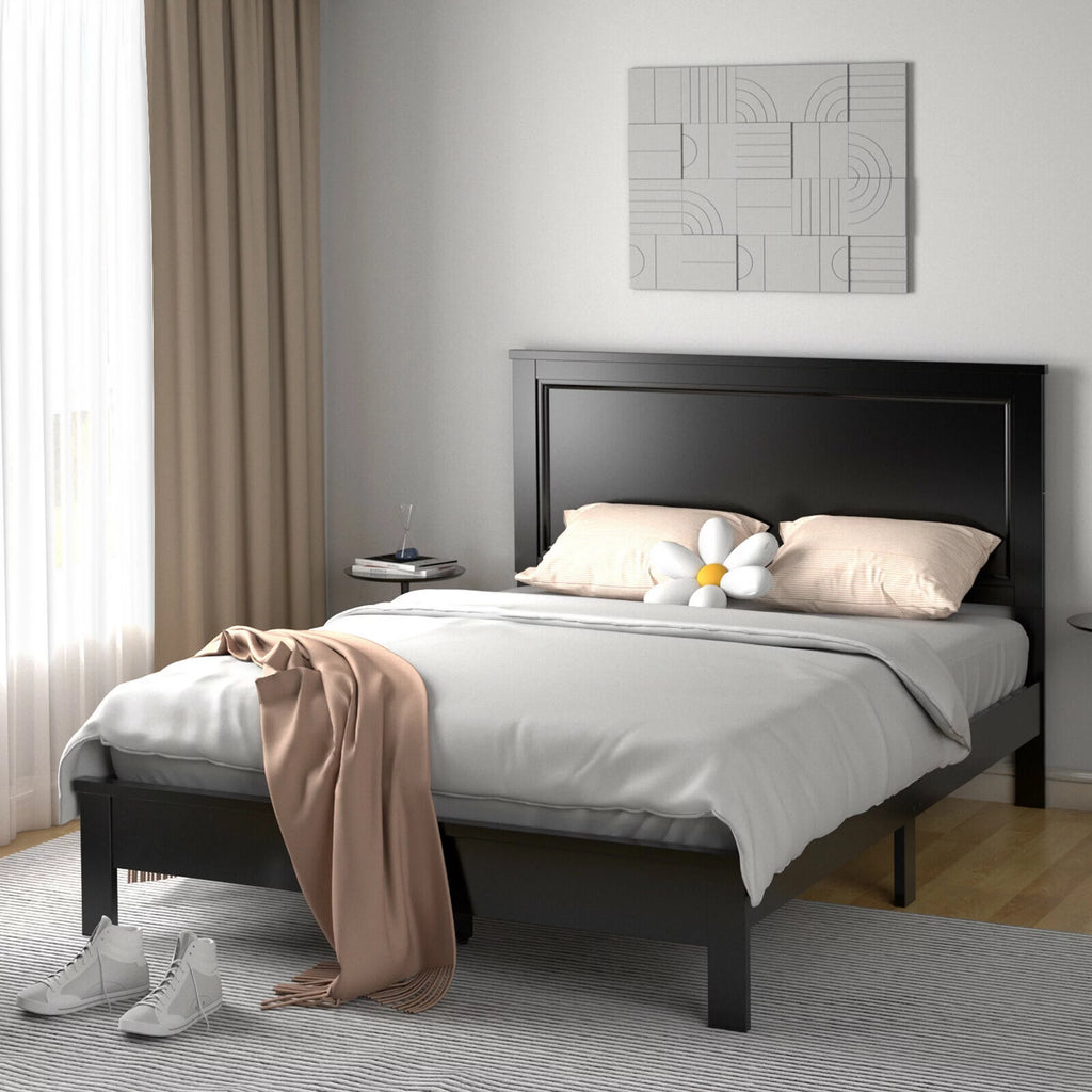 Twin Size Walnut Platform Bed Frame R205506