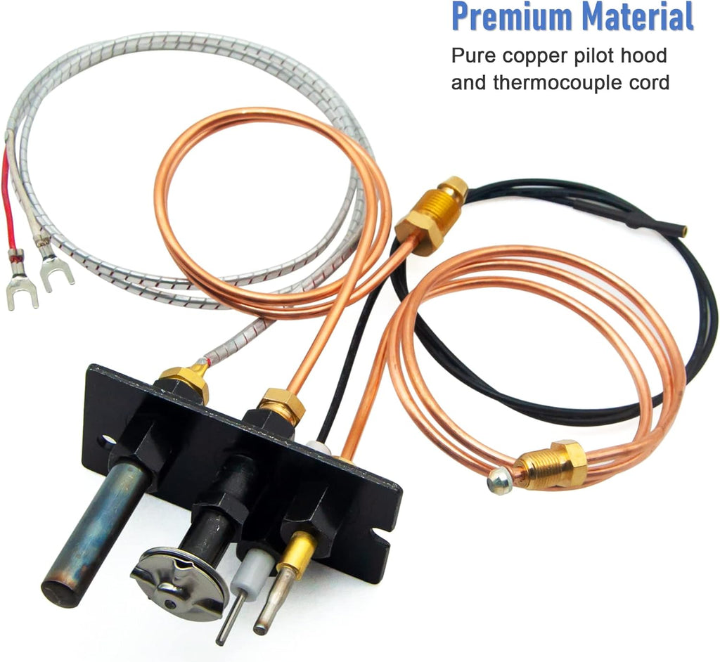 Propane and Natural Gas 3 Way Pilot Assembly for Fireplace and Stoves E77945