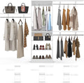 96'' White Closet System with 3 Shelving Towers P309068