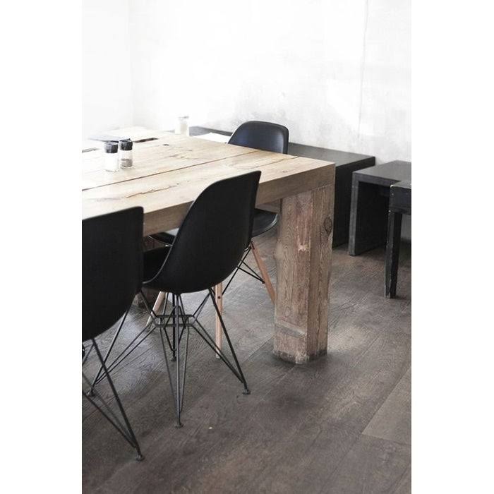 Set of 4 Black Plastic Dining Room Chairs P918474