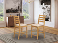 Fabric Counter Height Stools in Oak (Set of 2) B550