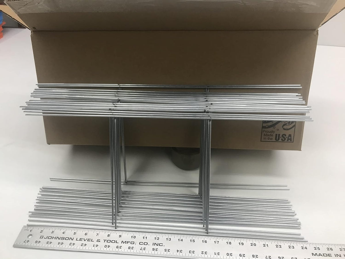 100 Pack Galvanized Wire Double H-Frame Stake 24 Tall 10 Wide D60453