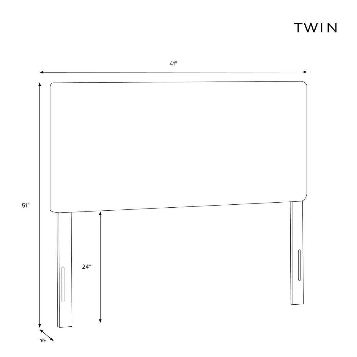Twin Linen Headboard W55540