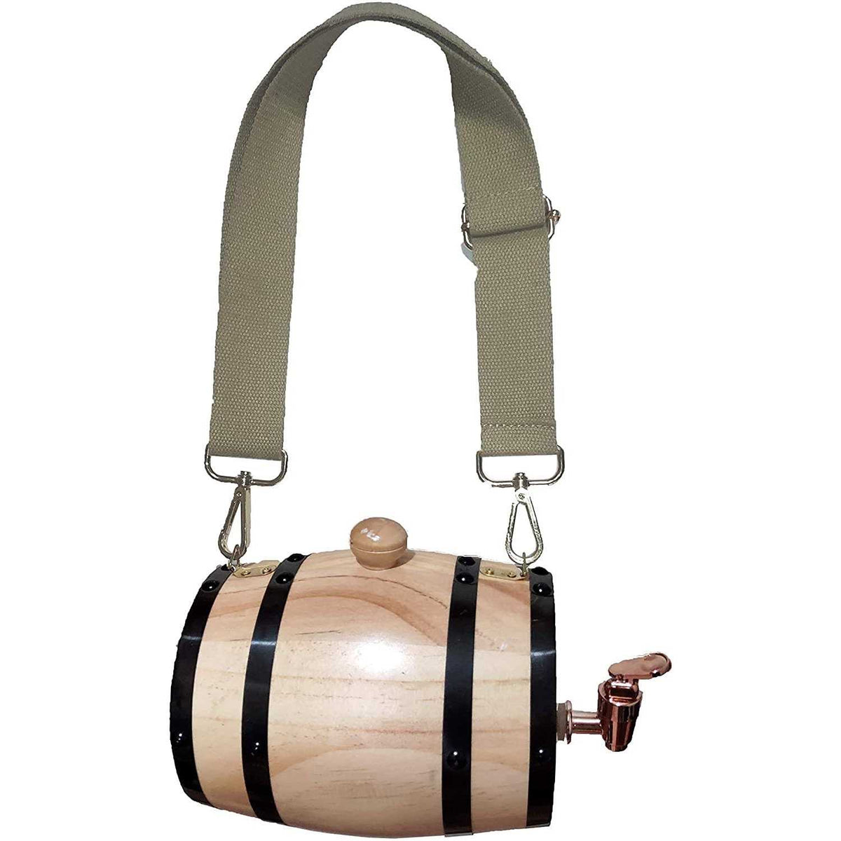 Saint Bernard Barrel Collar 1/2 Liter Size Keg with Adjustable Hoops T1376
