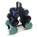 3, 5, and 8 Pound Dumbbell Hand Weight Set with Storage Rack T5718