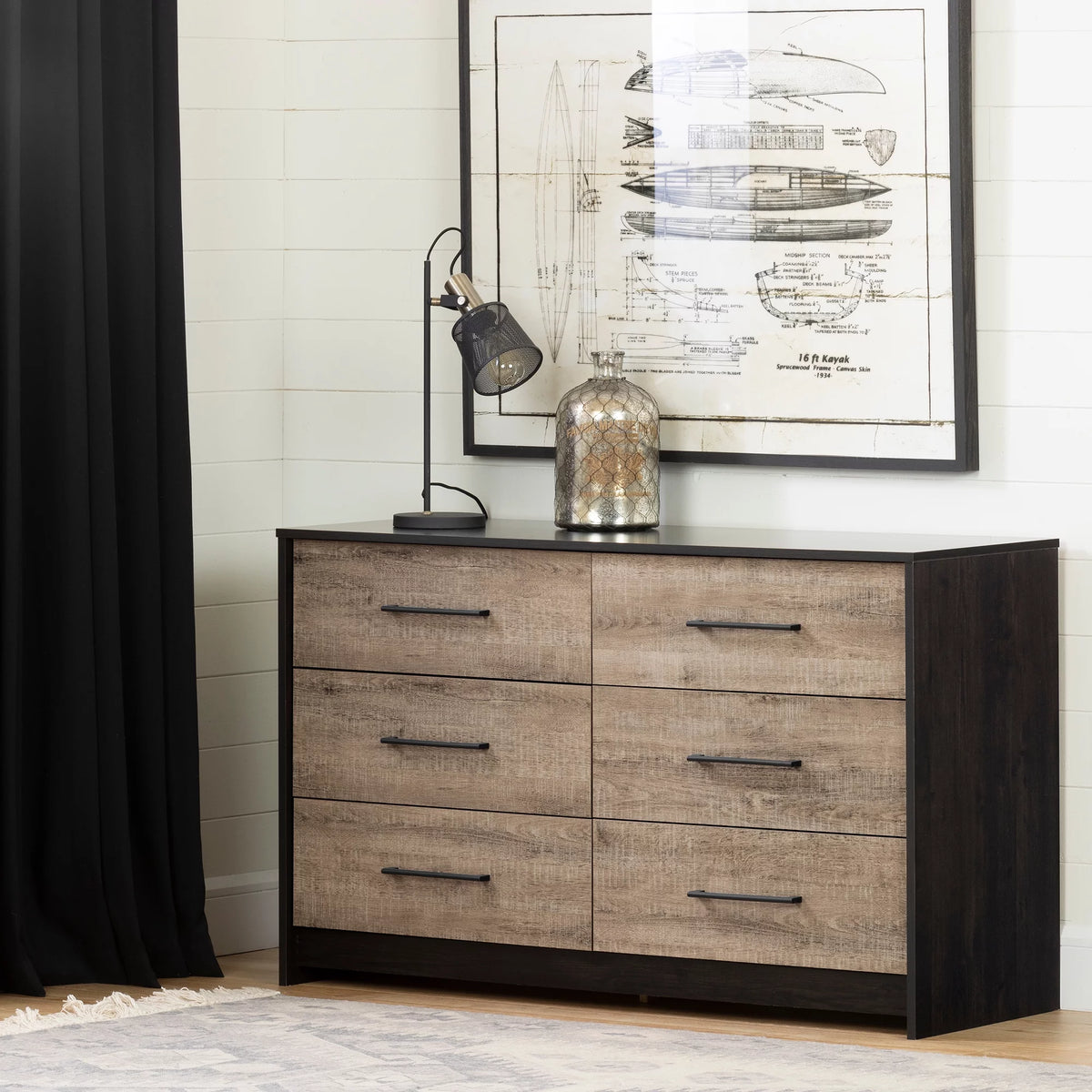 6 Drawer Double Dresser Y238385