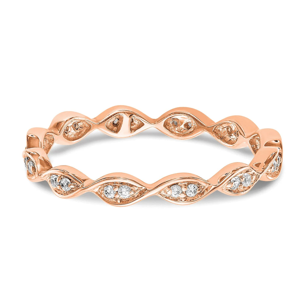 14k Rose Gold Diamond Eternity Wedding Band Ring Size 9 - 1/2 Ct. B63245