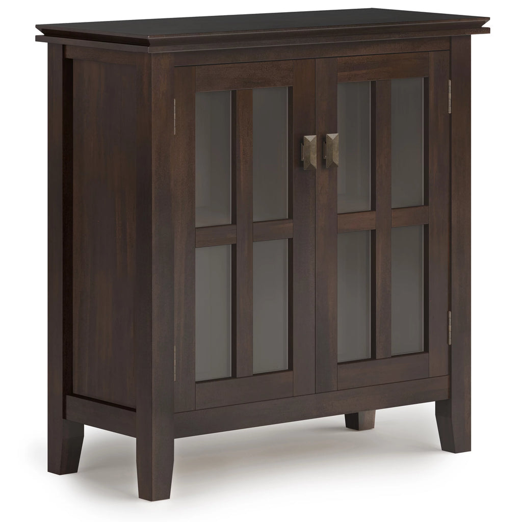 Solid Wood 30 inch Wide Low Storage Cabinet in Tobacco Brown T530