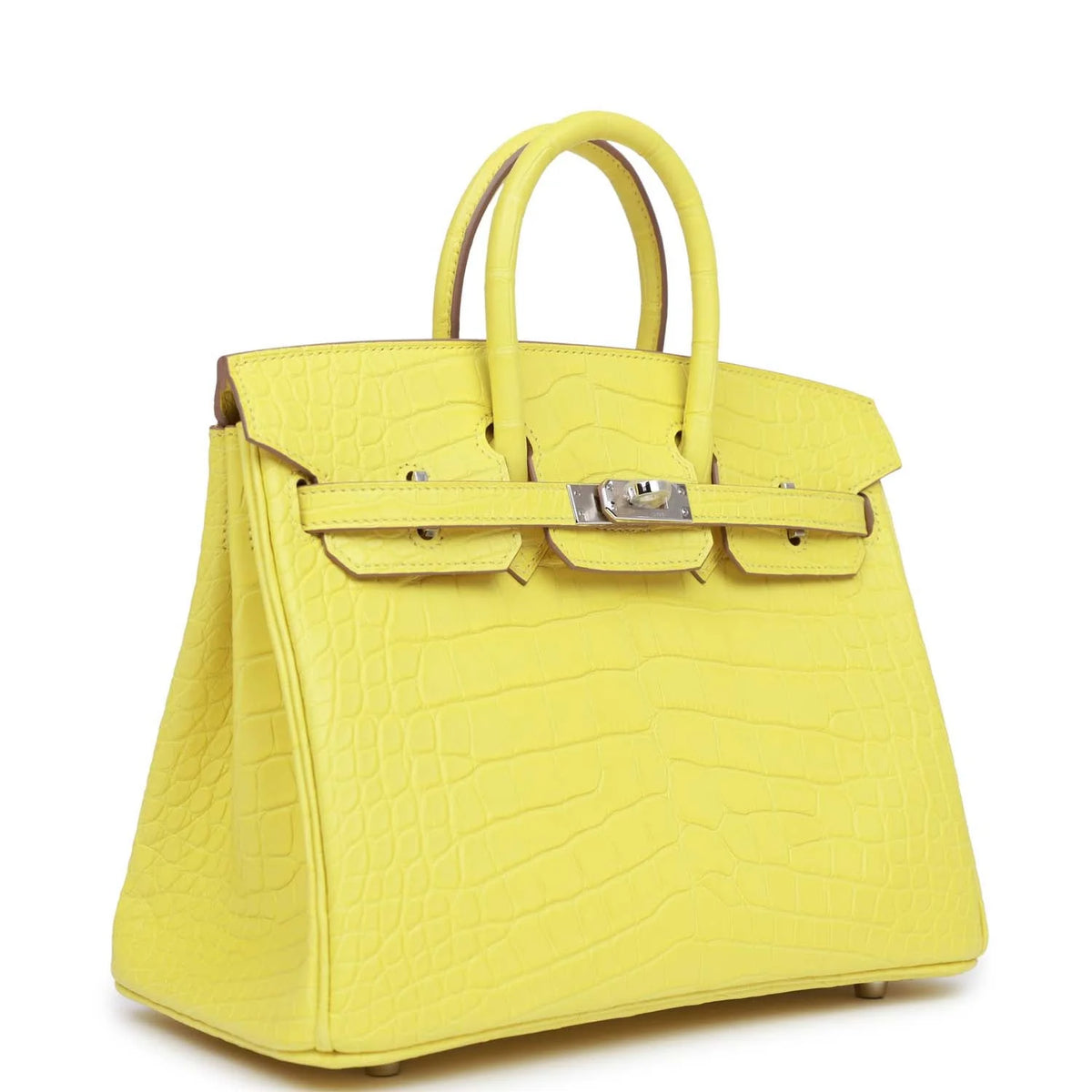 Lime Matte Alligator Bag Palladium Hardware B62426