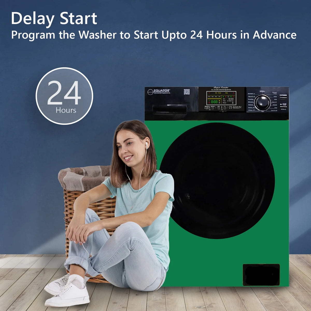 110V Vented Ventless Combo Washer Dryer 1400 RPM O265599