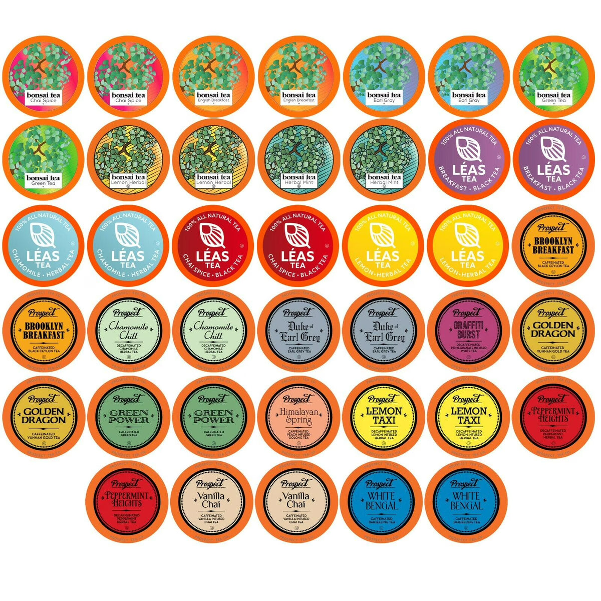 40 Count Assorted Tea Sampler Pack Y359