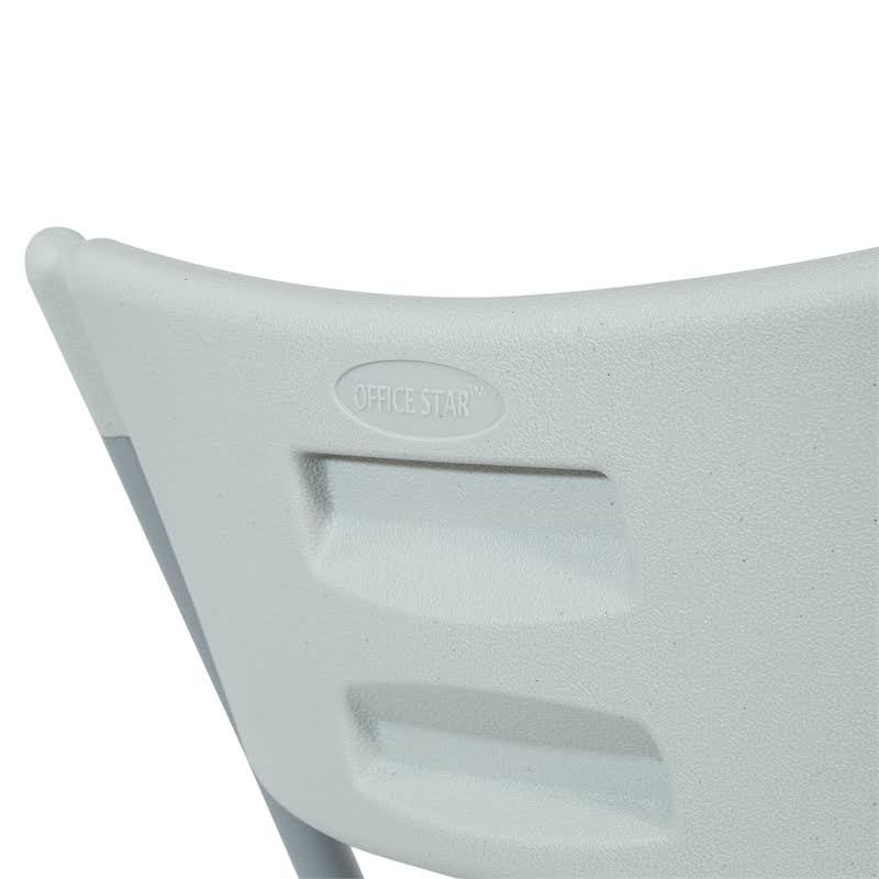 White/Grey Plastic Resin Chair 4 Pack O854