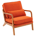 Oak Upholstered Armrest Lounge Chair S25805
