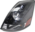 Headlight Assembly for Volvo VN/VNL/VNM 2004-2015 Driver Side Black R361