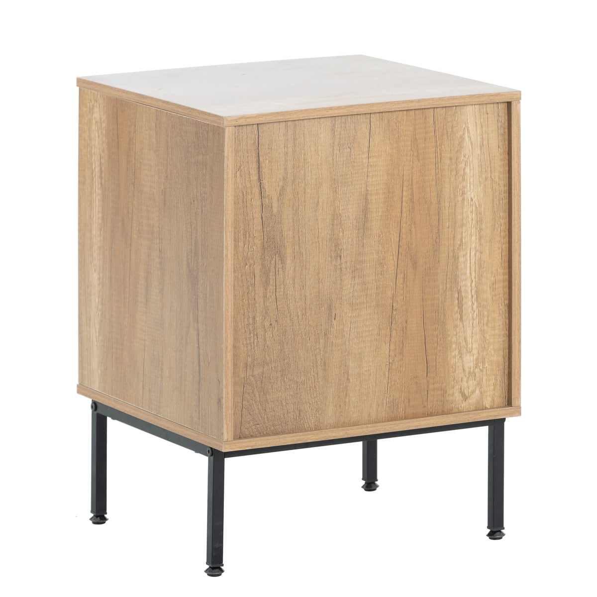 Natural Rattan Door Nightstand with Solid Metal Legs M764