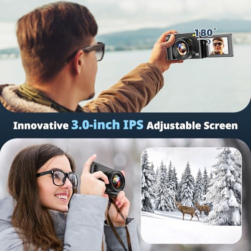 48MP 4K Digital Camera with 16X Zoom and Flip Screen A49517