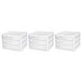 Clear Plastic 3 Drawer Storage System, 3 Pack S992