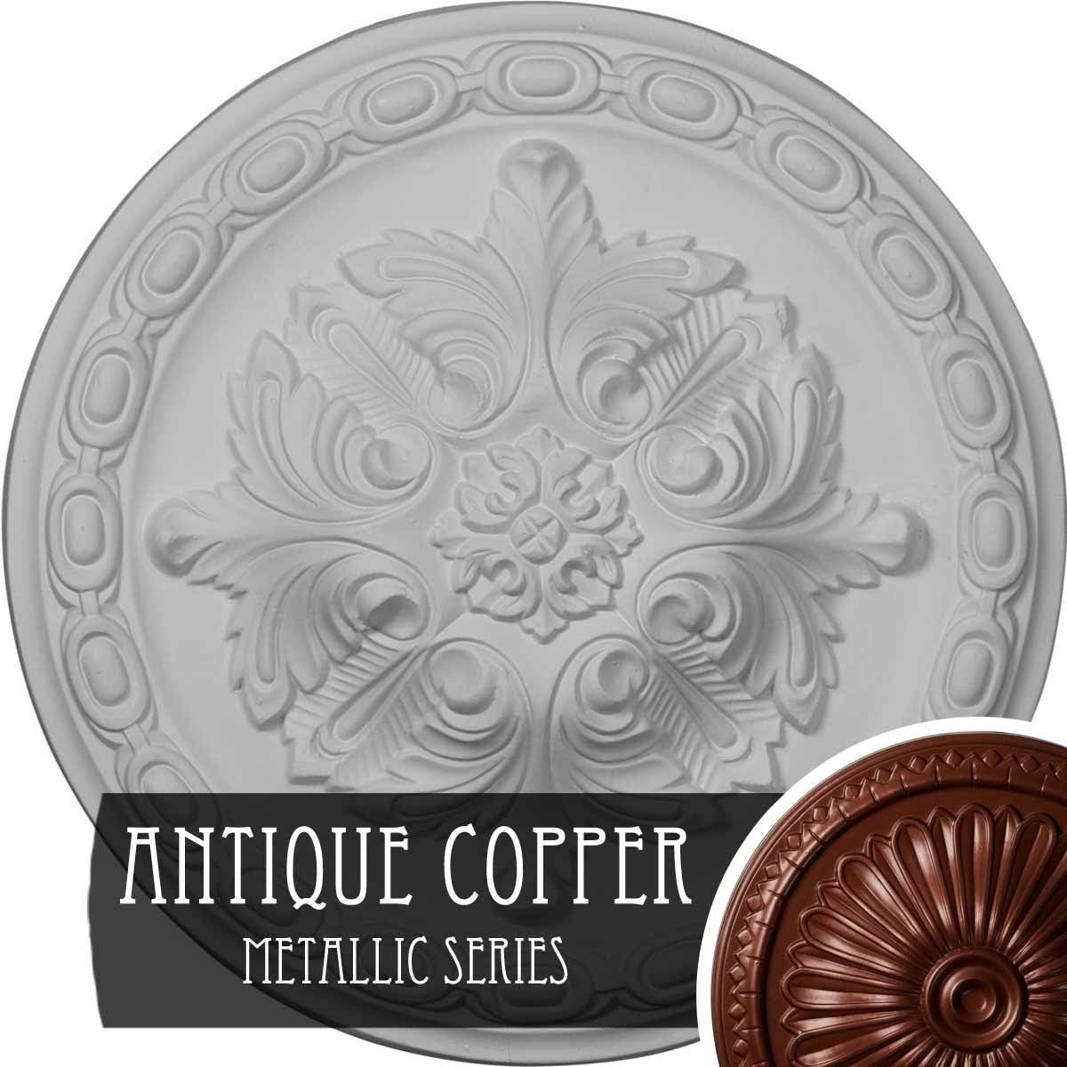 11 3/8x22OD x 2x22P Acanthus Ceiling Medallion B642