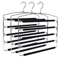 3 Multi-Bar Metal Pants Hangers with Non-Slip Foam Padding O44684