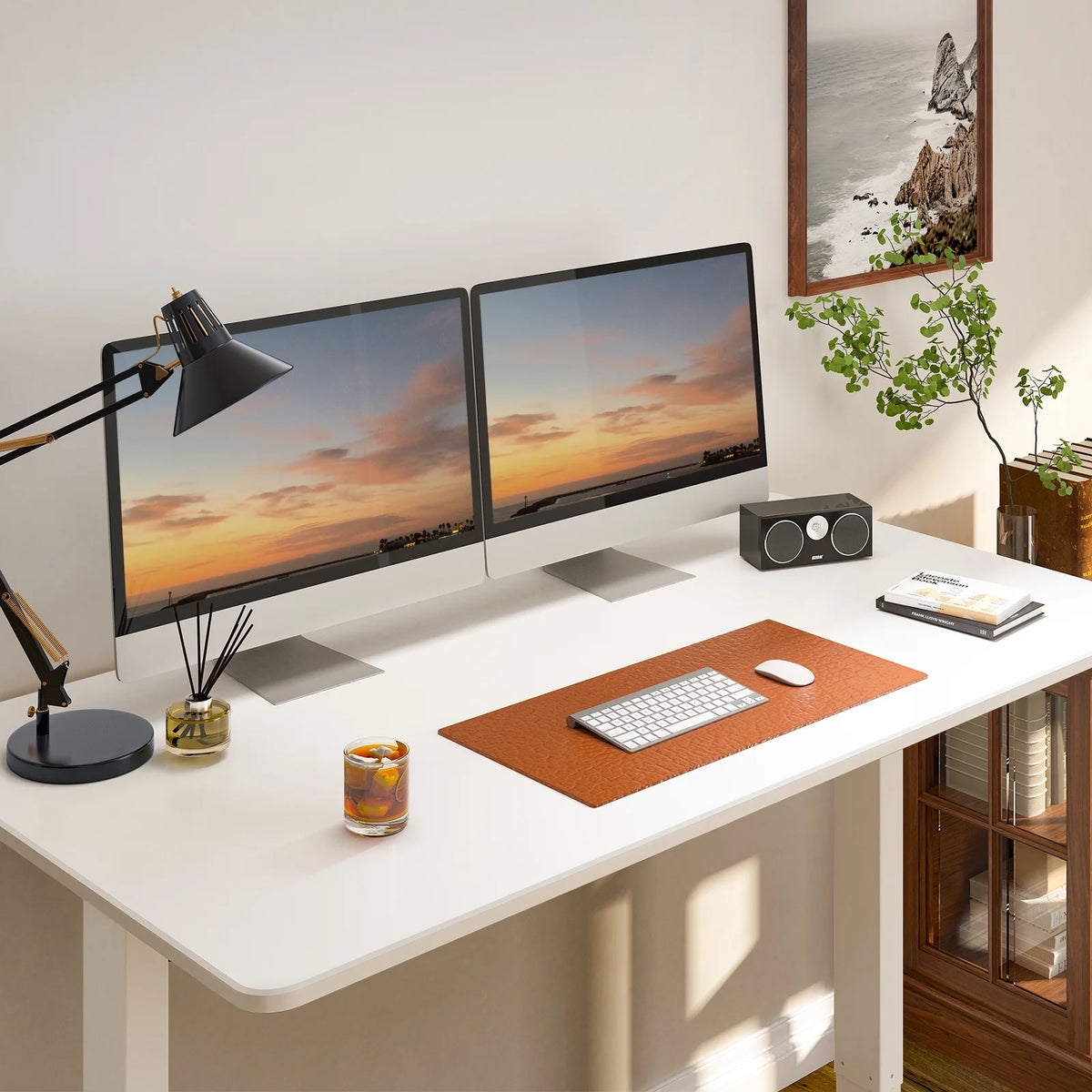 White Electric Height Adjustable Desk Z46206