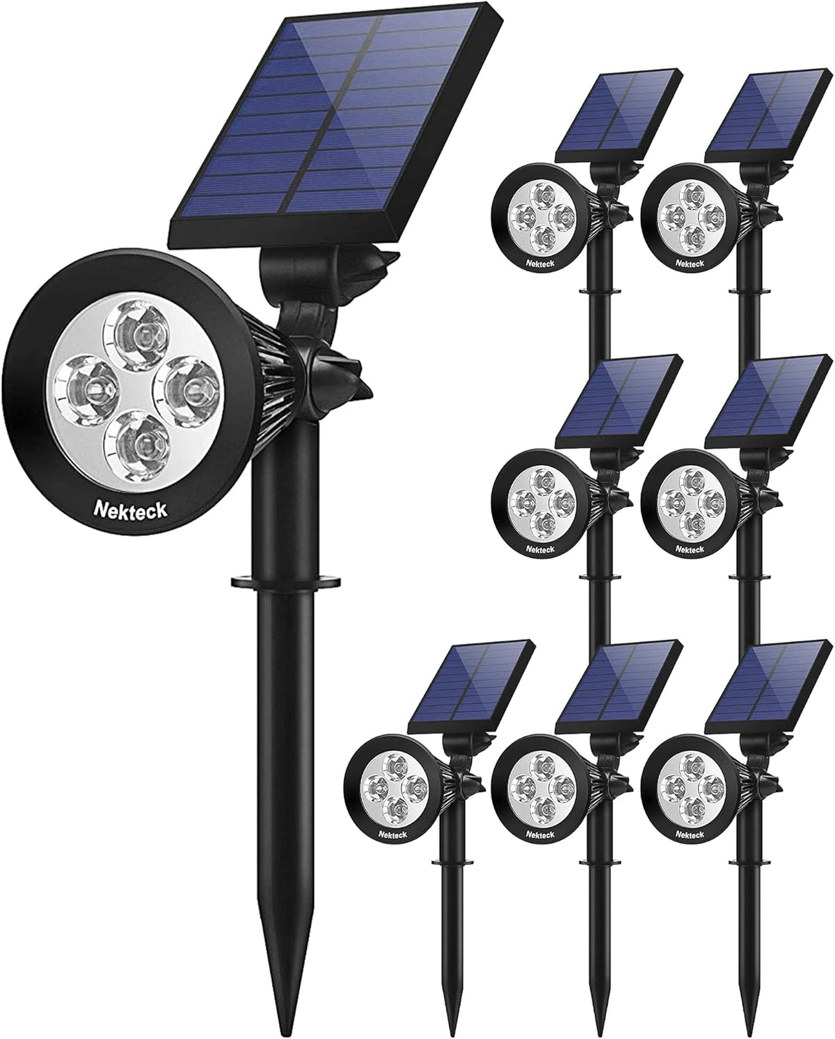 6 Pack Warm White Solar Spot Lights U903