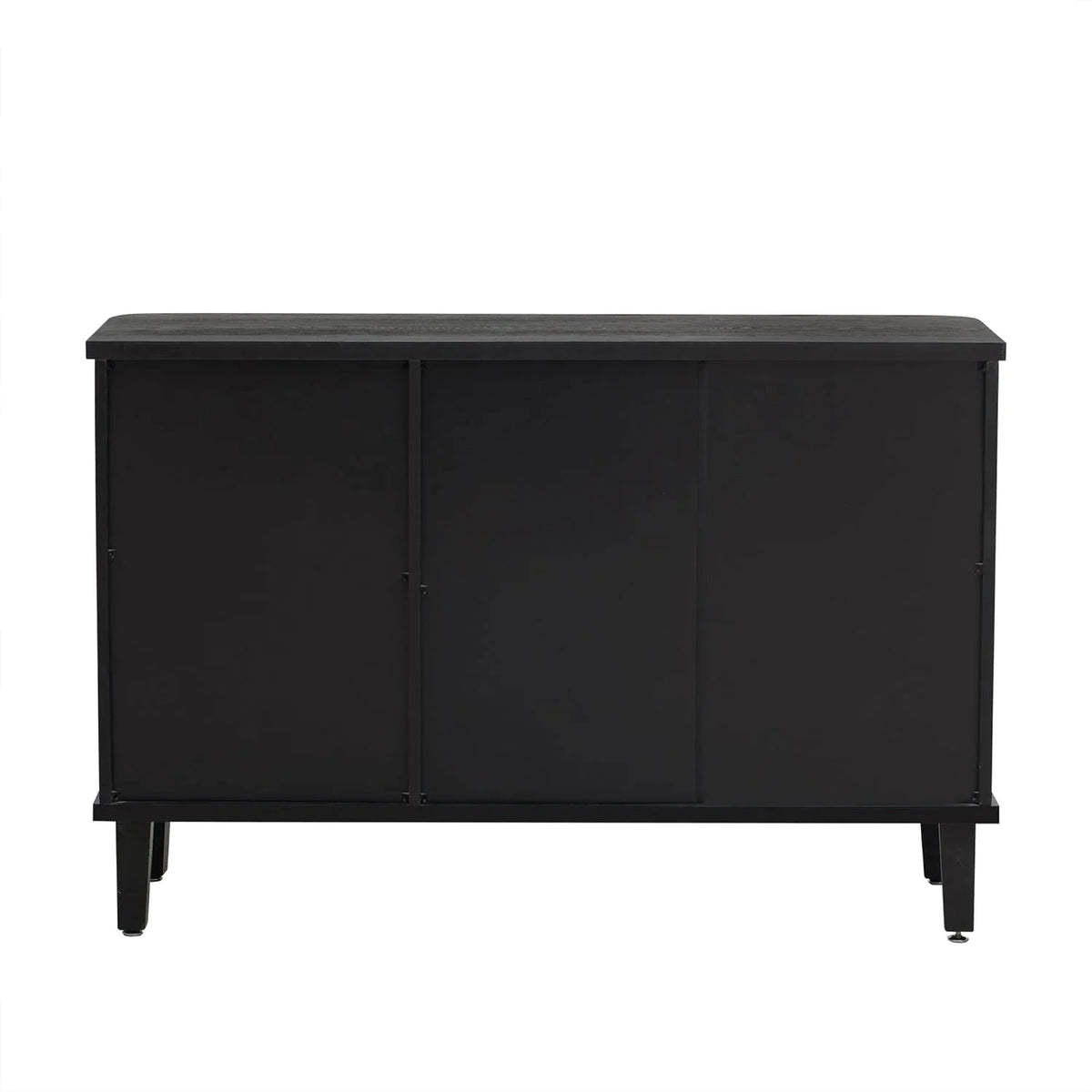Black Storage Cabinet with 3 Doors and Adjustable Shelf I1500