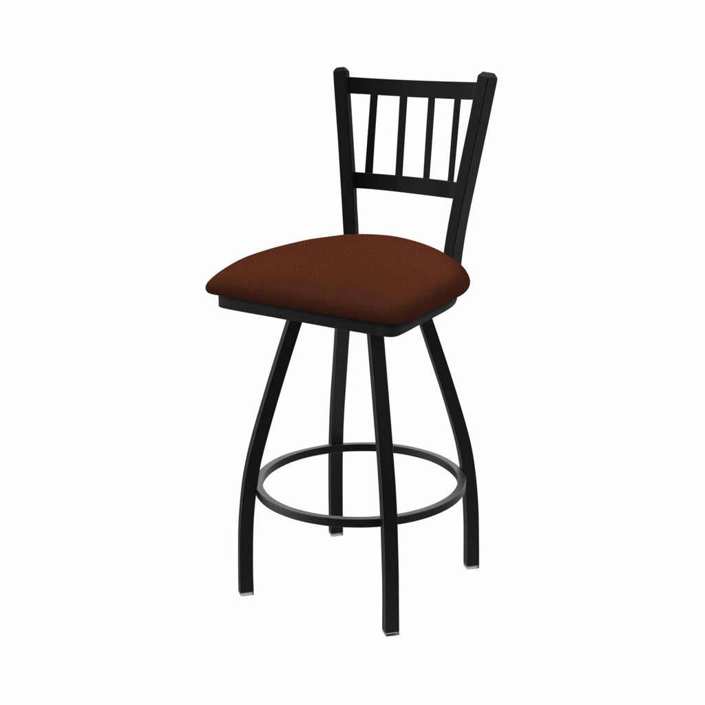 Anodized Nickel Swivel Stool with Adobe Seat W4136