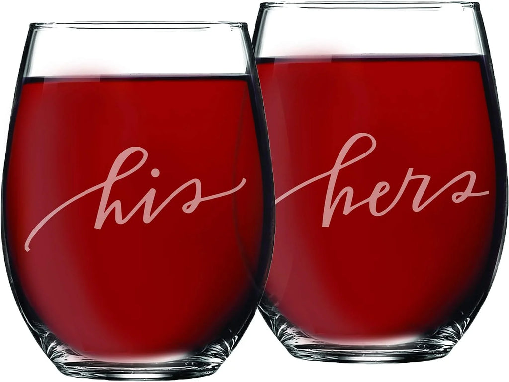 Stemless Wine Glasses Set Of 2 P428