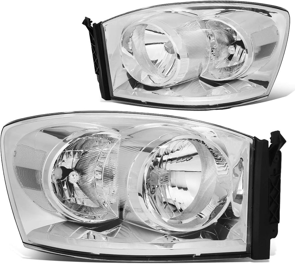 Black/Clear Dual LED DRL Sequential Turn Signal Projector Headlights V9197