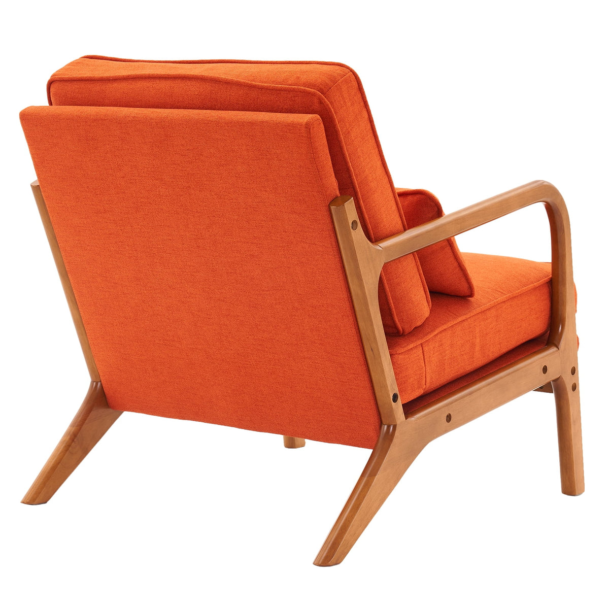Oak Upholstered Armrest Lounge Chair S25805