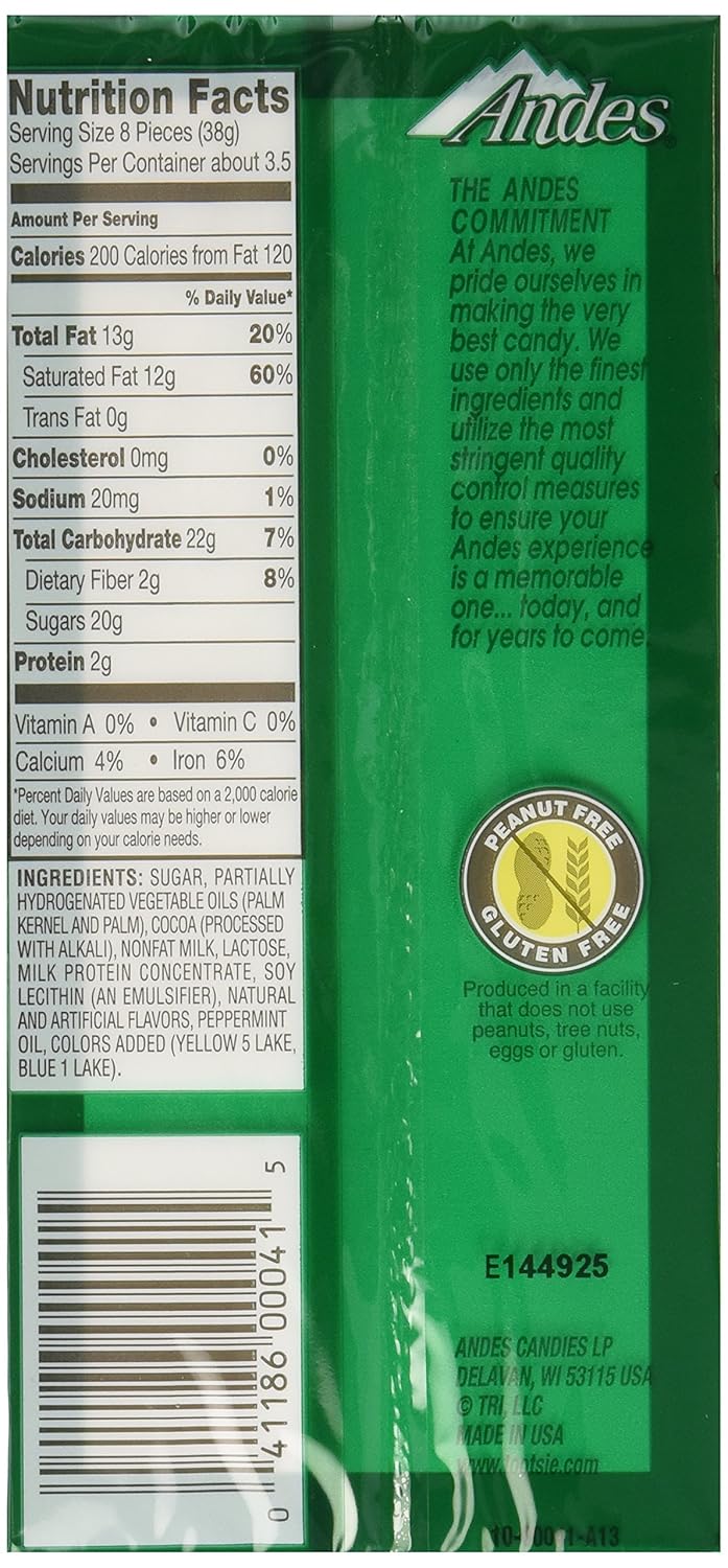Rectangular Chocolate Sandwich Mint Candies, 4.67 Oz, 28 Count R31960