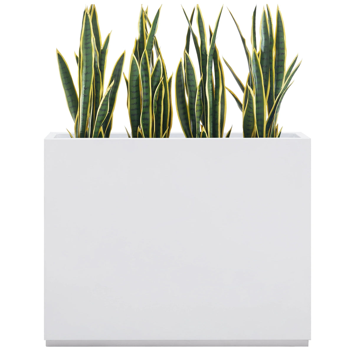 White Metal Planter Box T96058