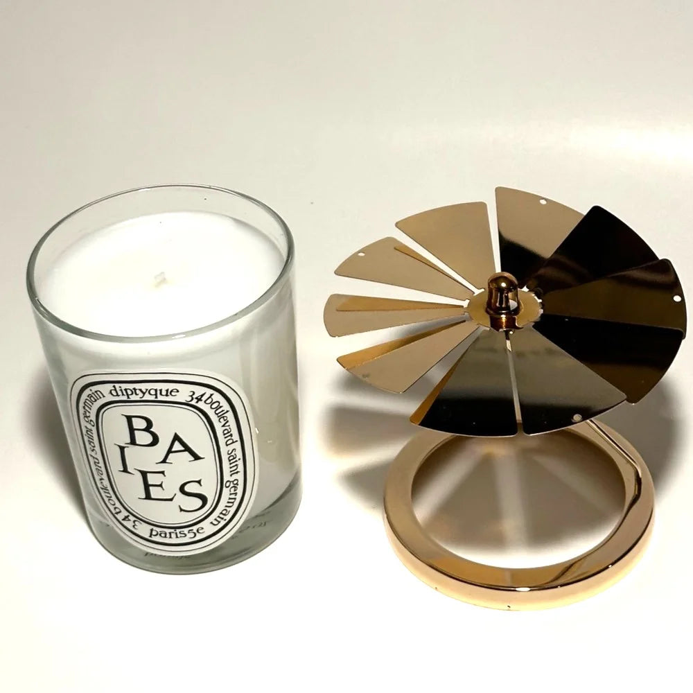Gold Carousel and 190g Candle T2387
