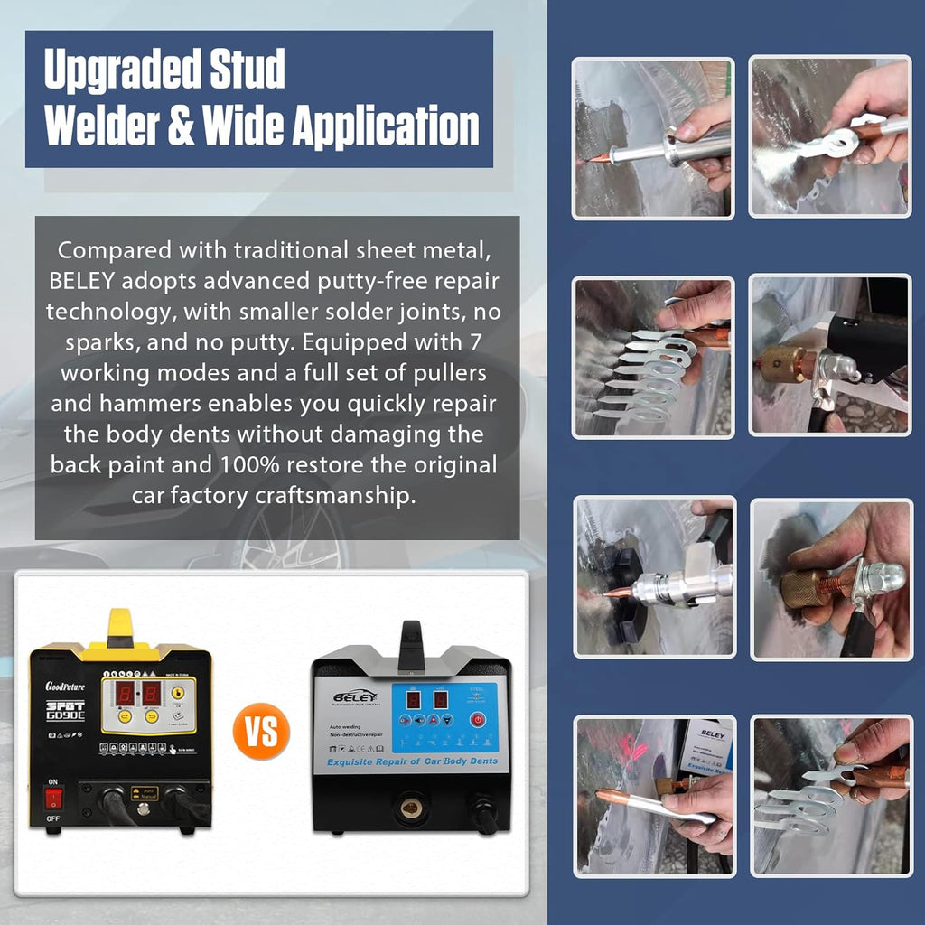 110V 1600W 7 Modes Stud Welder Dent Repair Kit A152954