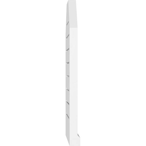 34x22W x 34x22H Octagonal Top Surface Mount PVC Gable Vent with Brickmoul H1250