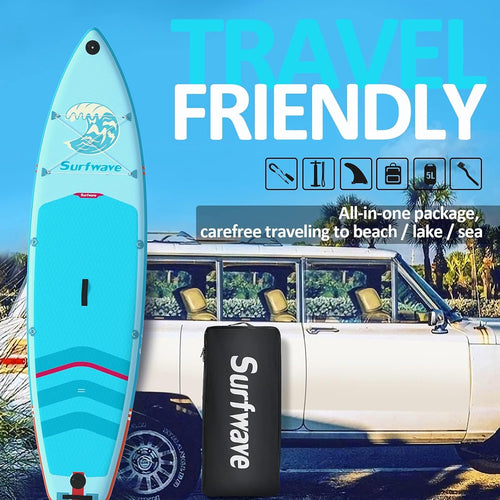 10'8''×33''×6'' Extra Wide Inflatable Paddle Board with Camera Mount P277965