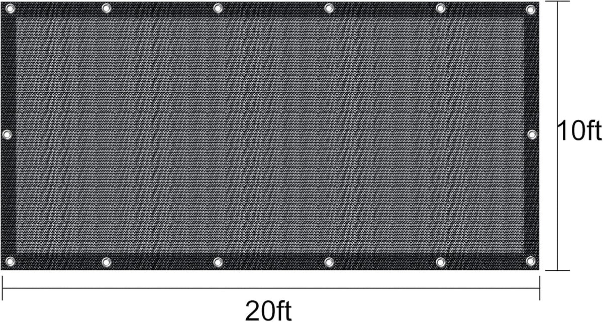 Black Heavy-Duty Mesh Tarp 10ftx20ft Pack of 2 G883348