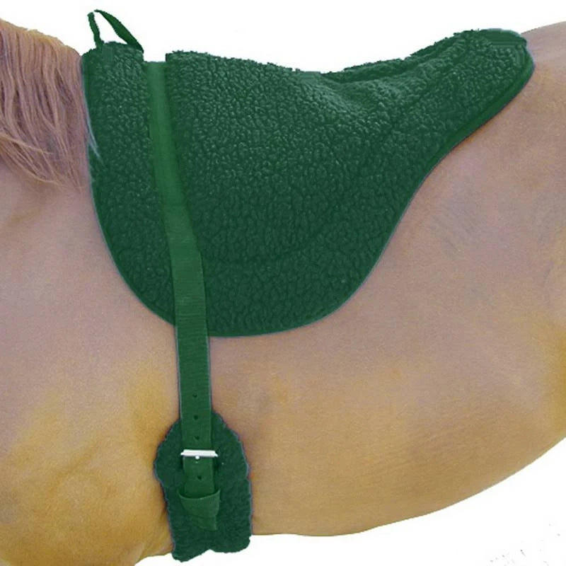 Fleece Bareback Pad Non Slip Fleece Girth Green M89822