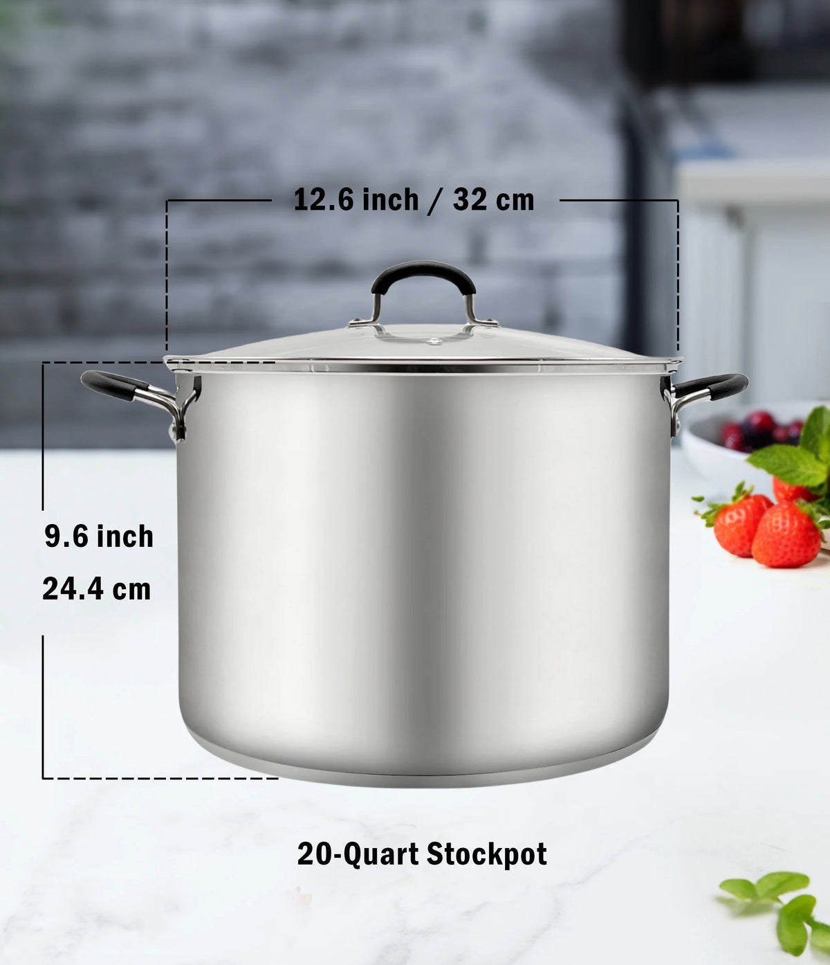 20 Quart Stainless Steel Canning Pot with Glass Lid H2769