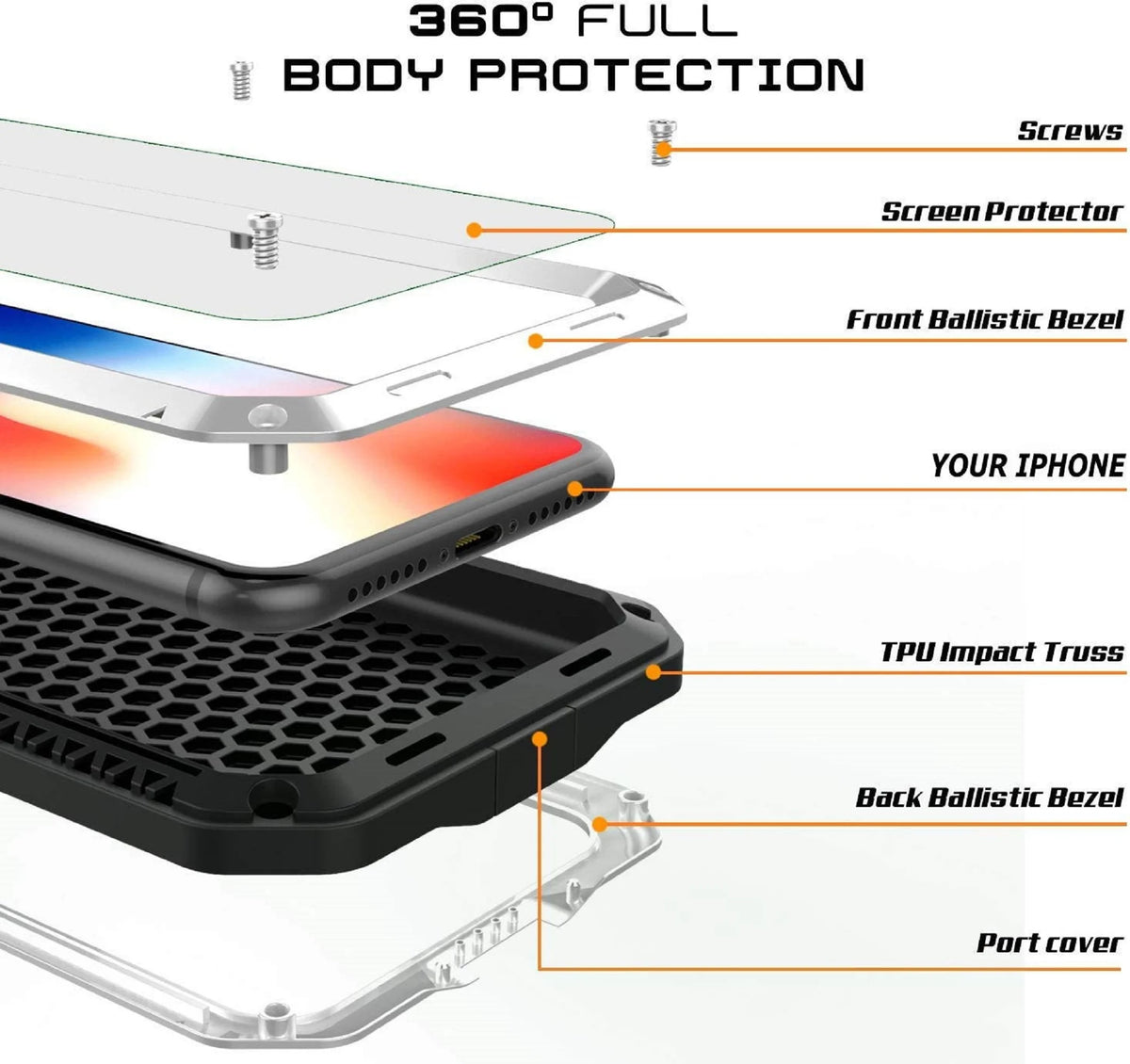 Gold Aluminum Metal iPhone 6s Case E6897