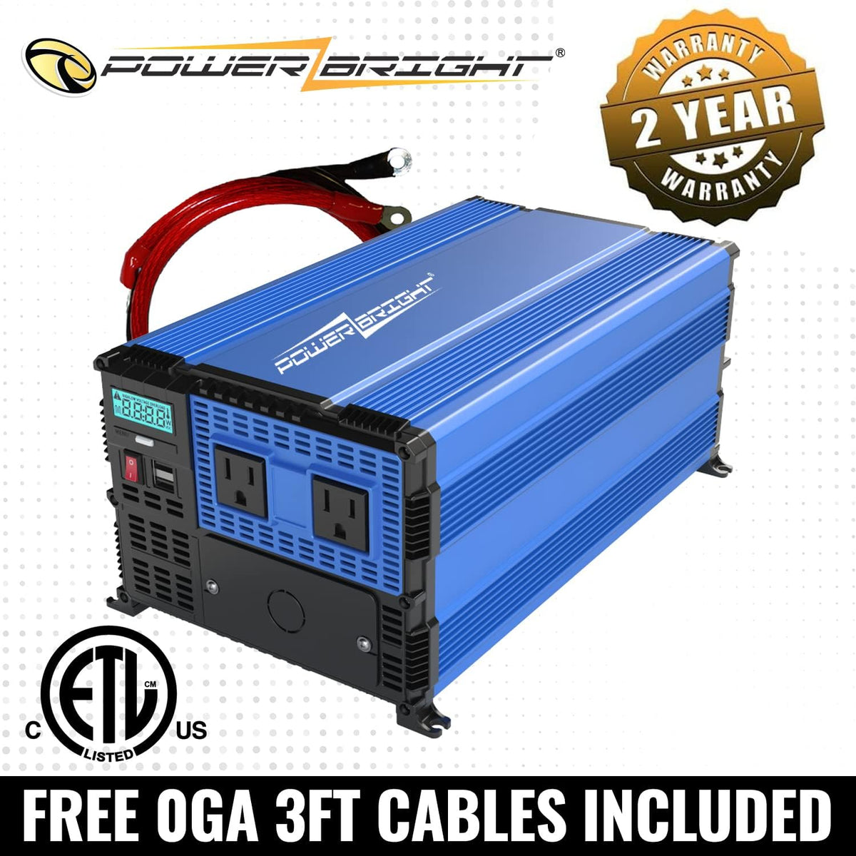 3000 Watts Power Inverter 12V to 110V Modified Sine Wave Car Inverter L557